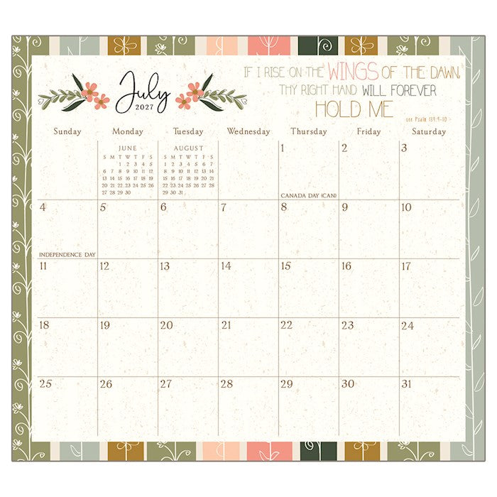 2027 Magnetic Calendar Pad-Be Still (8.375" x 9.375")