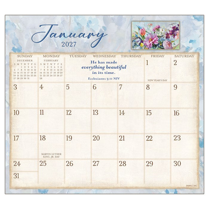 2027 Magnetic Calendar Pad-Tranquility (8.375" x 9.375")