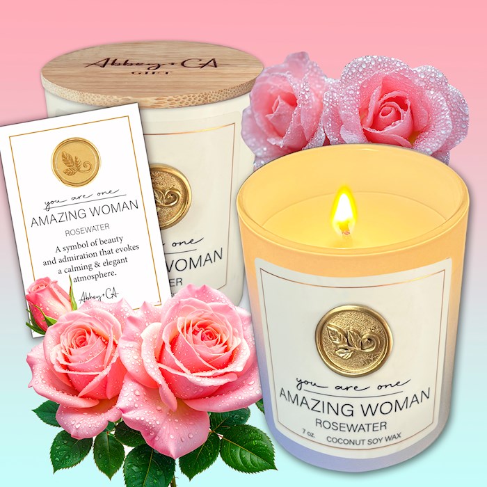 Candle-Amazing Woman-Rosewater