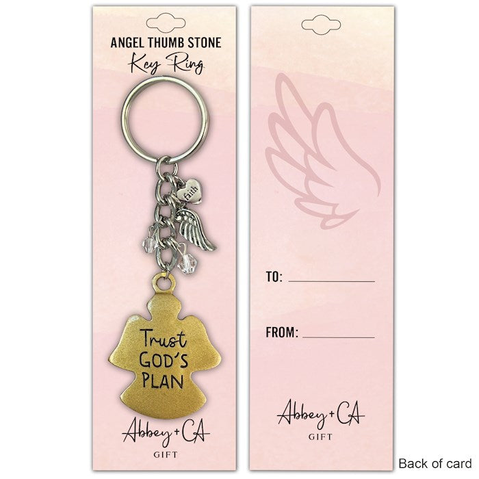 Keyring-Thumb Stone-Trust God&