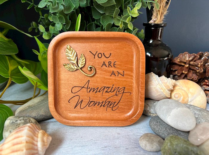 Trinket DishAmazing Woman-Cedar (4" Sq.)