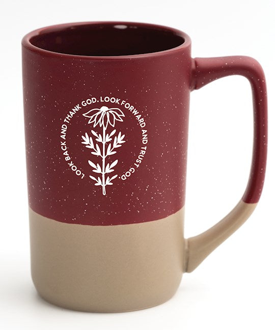 Mug-Designer Pebble-Look Back &amp; Thank God (16 Oz)