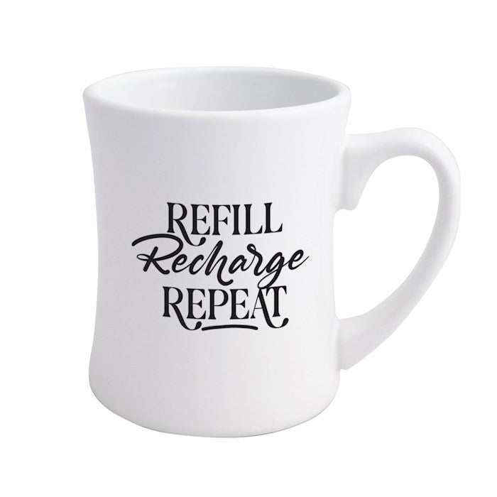 Mug-Designer Coffeehouse-Refill. Recharge. Repeat. (19 Oz)