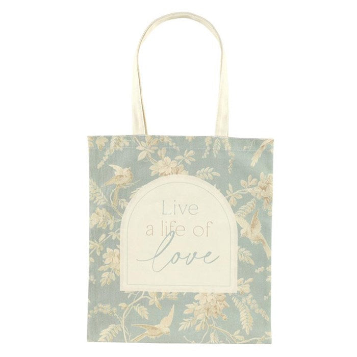 Canvas Tote-Life A Life Of Love (14.5" x 16")
