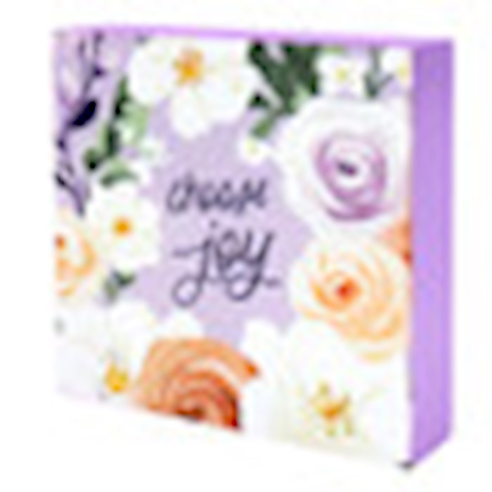 Word Block-Choose Joy/Blooms Grace (5" Sq.)