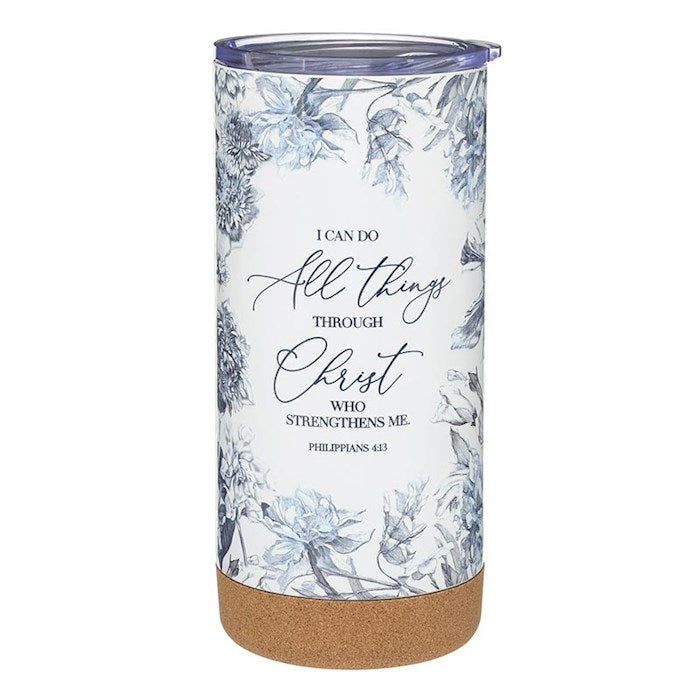 Tumbler-I Can Do All Things Through Christ (Philippians 4:13)-Stainless Steel (16 oz)
