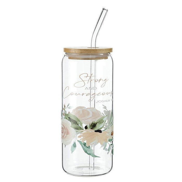 Glass Bottle &amp; Straw-Strong Tumbler (24 oz)