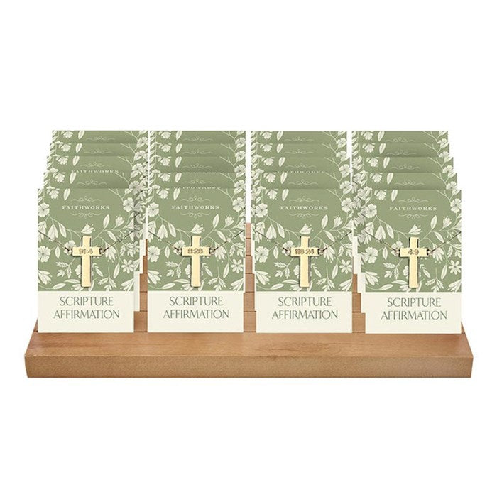 Display-Necklace-Scripture Gold Plate Assortment (Pack Of 24)