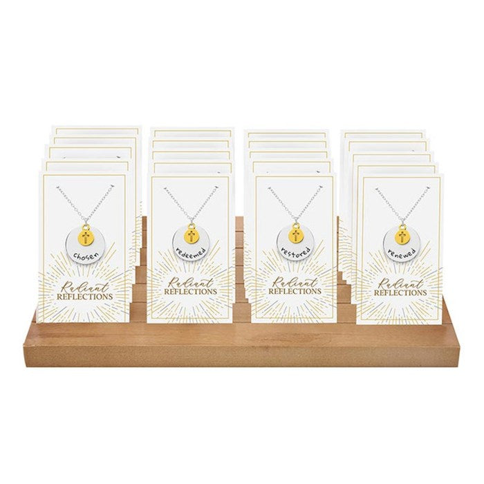 Display-Necklace-Radiant Reflections Two-Tone Assortment (Pack Of 24)