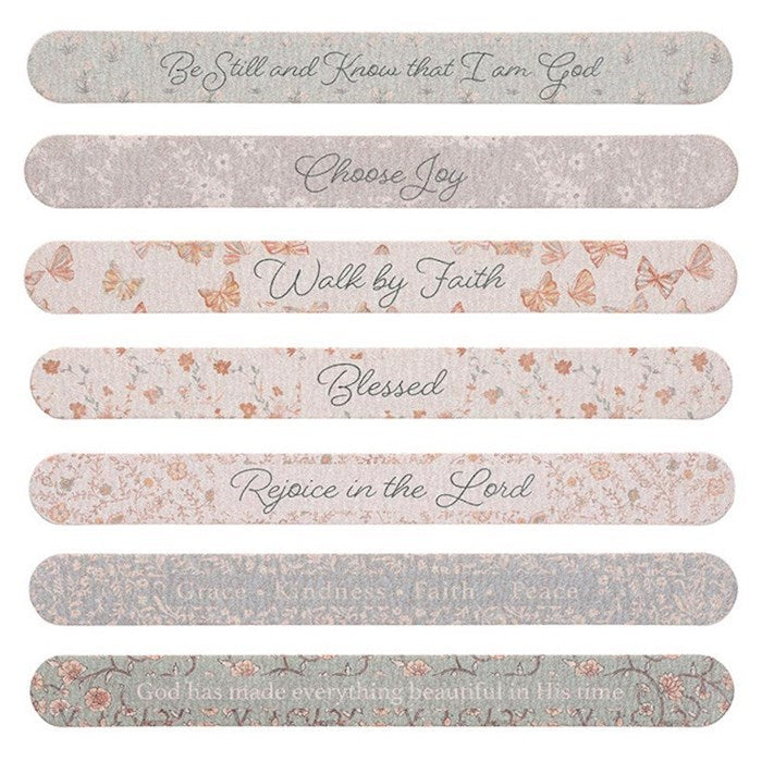Display-Fingernail Files-Faith Inspired Messages Assortment (Tub Of 24)