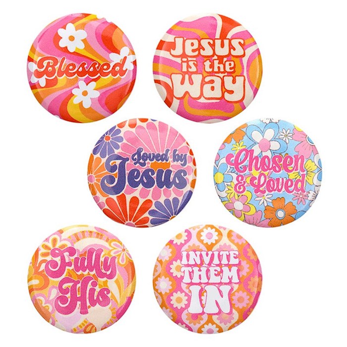 Display-Pins-Faith Filled Assortment (Tub Of 24)