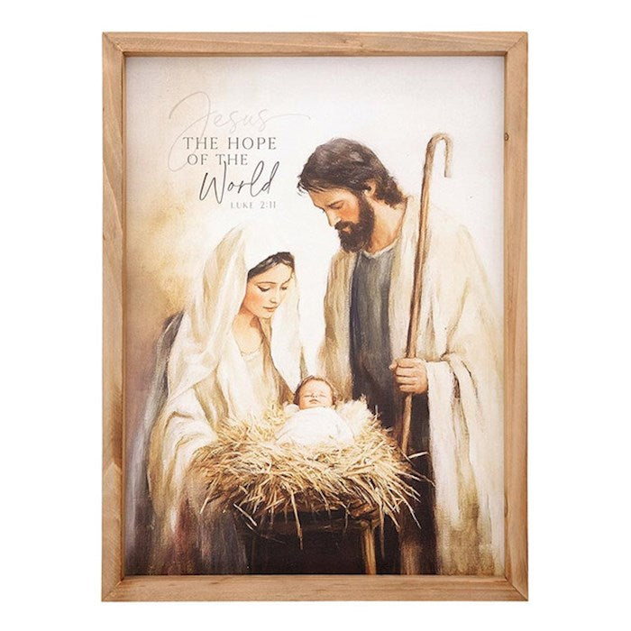Framed Linen-Jesus The Hope (12" x 16")