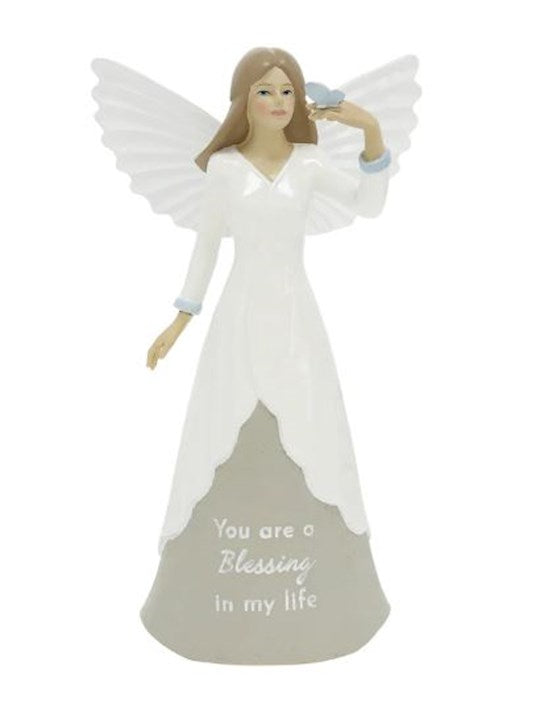 Figurine-Wings of Comfort-Angel with Butterfly-You are a Blessing (8")