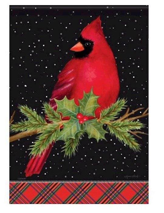 Flag-Garden-Durasoft-Midnight Snow Cardinal (12.5" x 18")