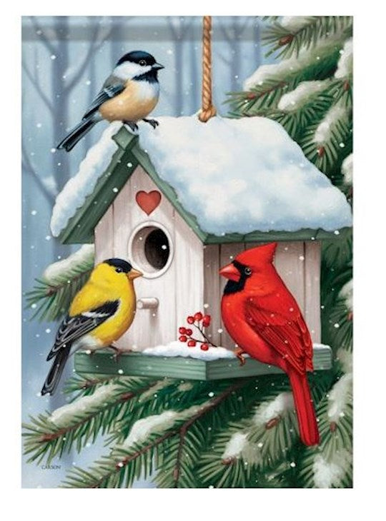 Flag-Garden-Durasoft-Songbirds Birdhouse (12.5" x 18")