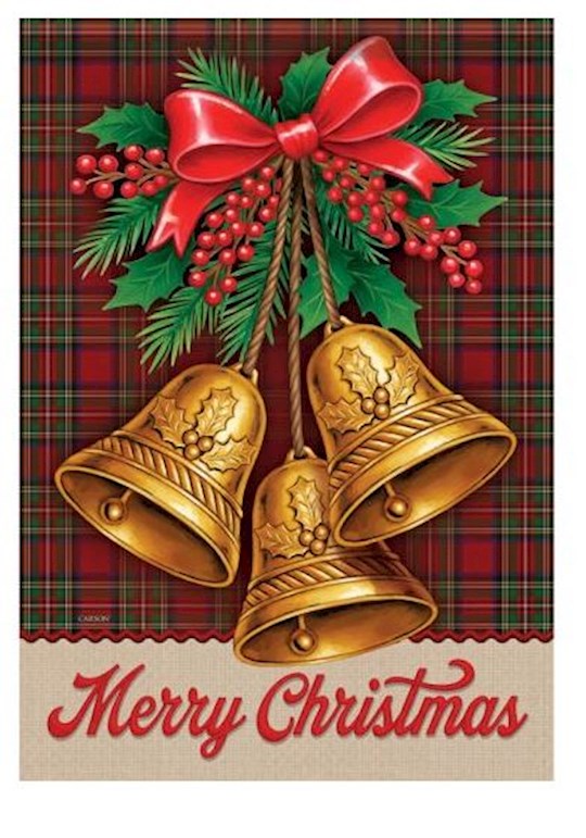 Flag-Garden-Durasoft-Trio Christmas Bells (12.5" x 18")