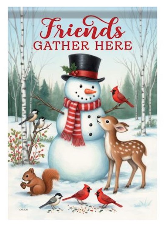 Flag-Garden-Durasoft-Snowman Friends (12.5" x 18")