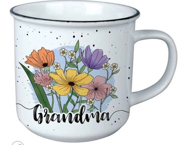 Mug-Vintage-Grandma Floral (13 Oz) (OUT OF PRINT)