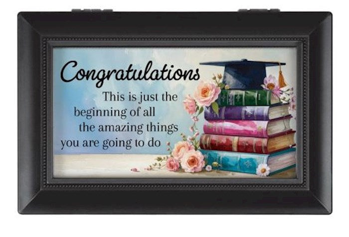 Music Box-Congratulations/Everything Is Beautiful (6" x 4" x 2.5")
