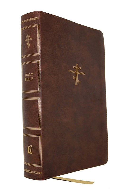 NKJV The Orthodox Study Bible-Brown Leathersoft