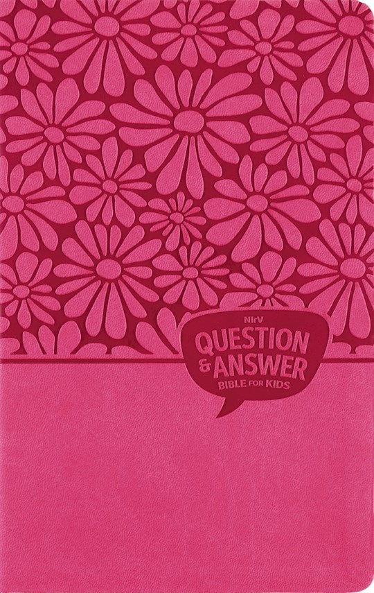NIrV Question And Answer Bible For Kids (Comfort Print)-Pink Leathersoft