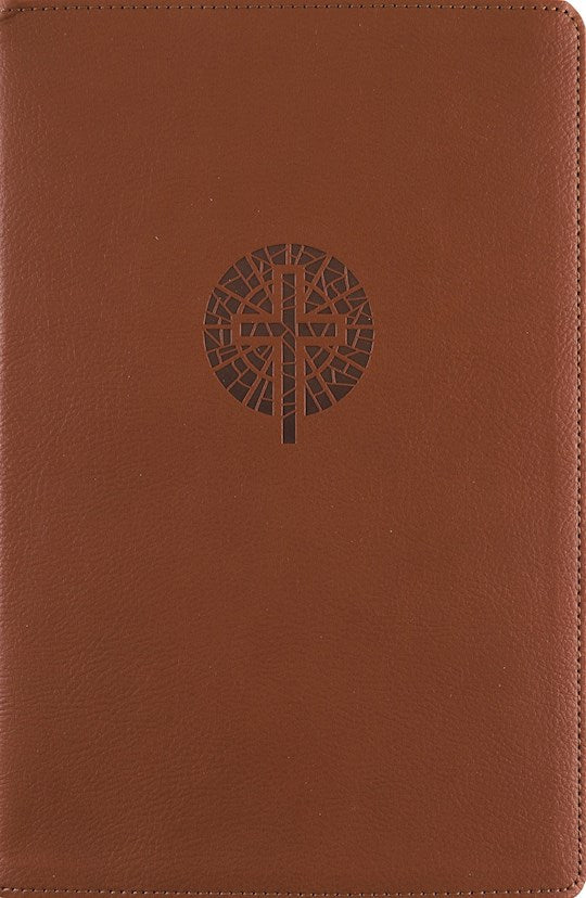 NRSVue Single-Column Reference Bible (Comfort Print)-Brown Leathersoft