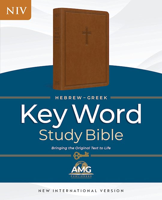 NIV The Hebrew-Greek Key Word Study Bible-Brown EnduraBound Premium Synthetic Leather Indexed