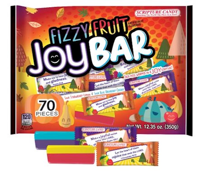 Candy-Scripture Jesus Harvest Joy Bar (Taffy Bar) (12.35oz)(Bag Of 70)