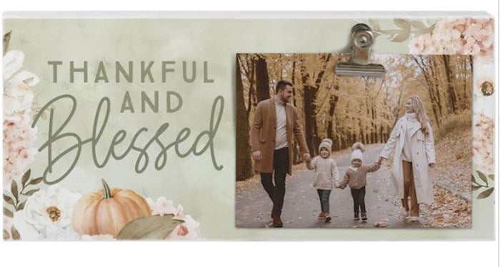 Picture Clip-Thankful And Blessed/Fall Hydrangeas (12" X 5.5")