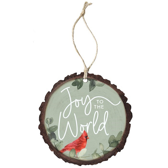 Ornament-Joy To The World/Cardinal (4" x 7.5")