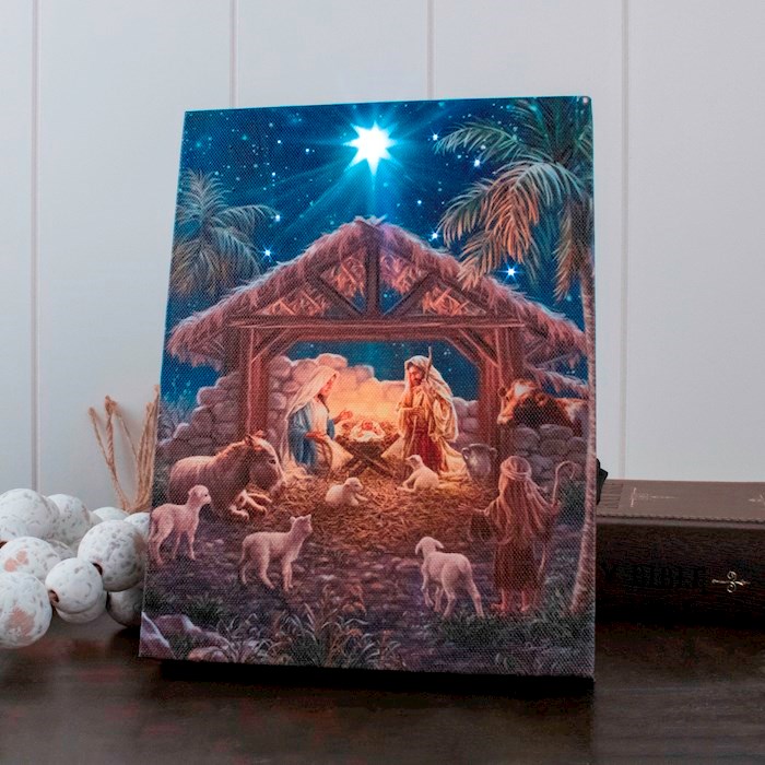 Mini Canvas-Oh Night Divine-LED Tabletop W/Timer (8" x 6") (Shipping Sep 2026)