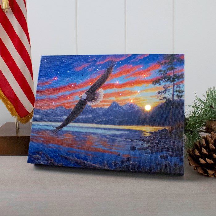 Mini Canvas-Freedom Flight-LED Tabletop W/Timer (8" x 6")
