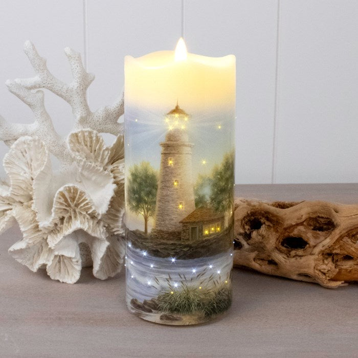 Candle-The Lighthouse-Fiber Optic LED (7")