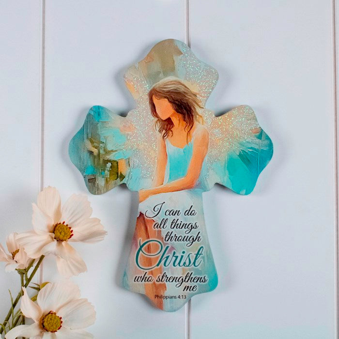 Wall Cross-I Can Do All Things Through Christ (6" H)