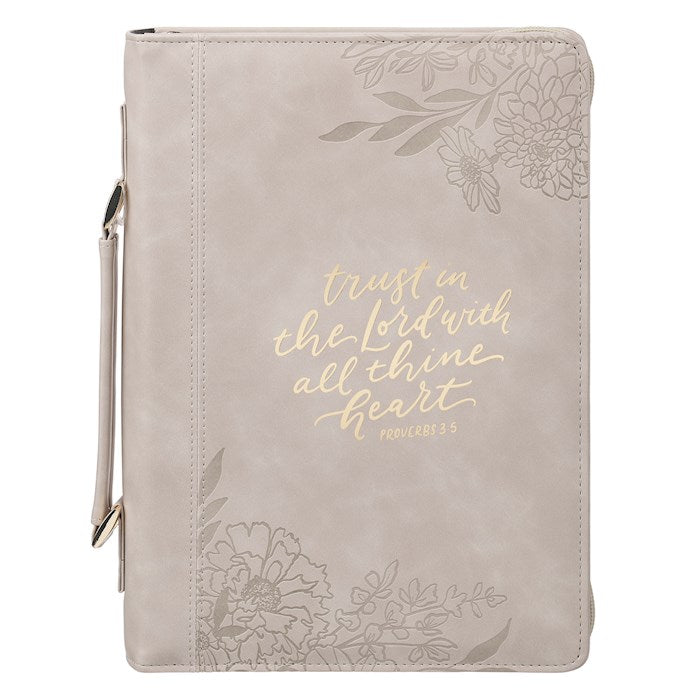 Bible Cover Fashion Taupe Trust In The Lord Prov. 3:5