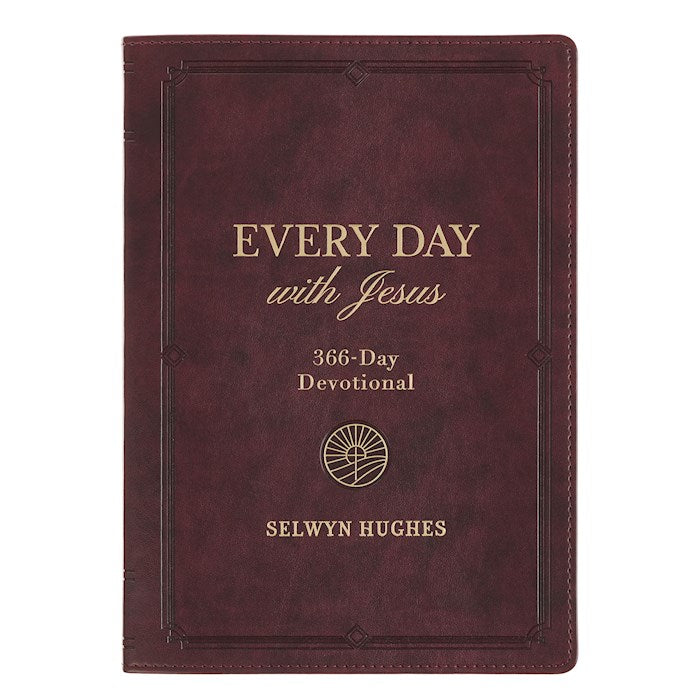 Every Day With Jesus-Burgundy Faux Leather