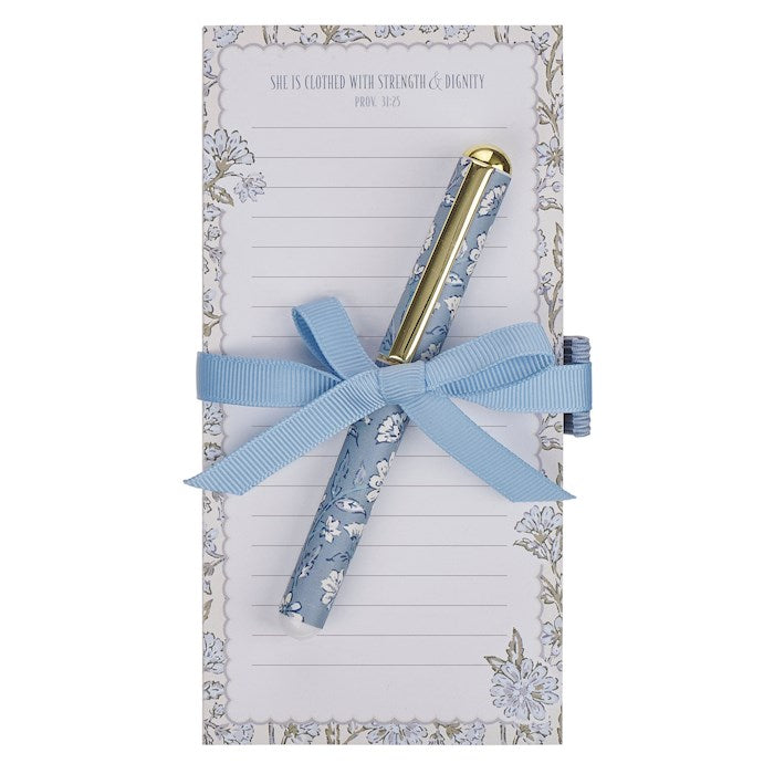 Magnetic Shopping List w/pen Strength And Dignity Prov. 31:25