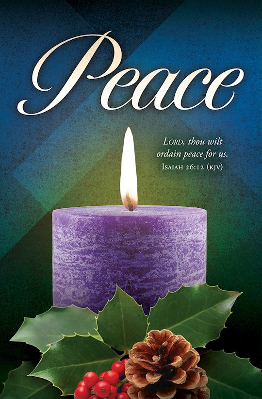 Bulletin-Advent-Peace Isa 26:12 KJV (Pack Of 100)