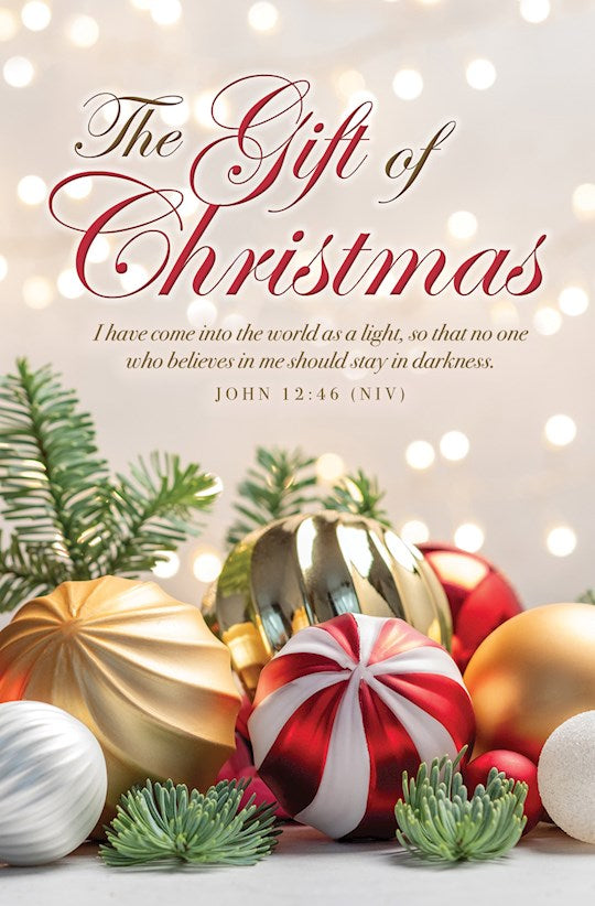 Bulletin-Christmas-The Gift Of Christmas John 12:46 NIV (Pack Of 100)