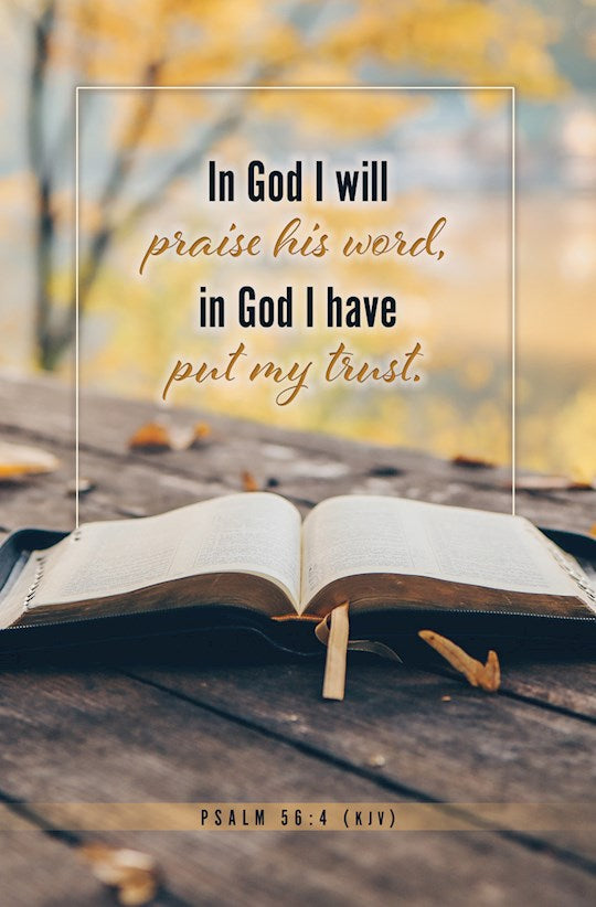 Bulletin-General-I Will Praise His Word Ps 56:4 KJV (Pack Of 100)