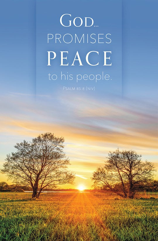 Bulletin-Funeral-God Promises Peace Ps 85:8 NIV (Pack Of 100)