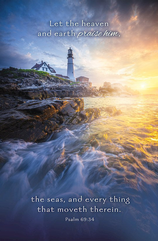 Bulletin-Inspirational-Let The Heaven And Earth Praise Him Ps 69:34 KJV (Pack Of 100)