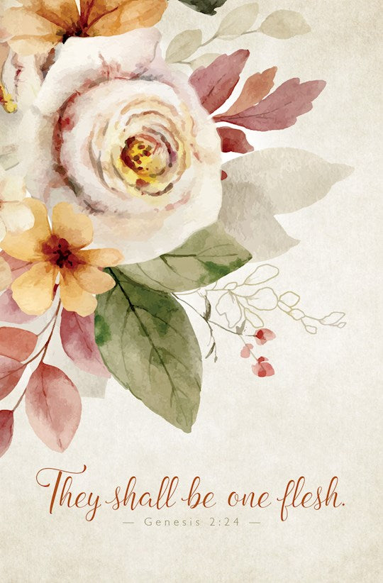 Bulletin-Wedding-Therefore Shall A Man Leave His Father Gen 2:24 KJV (Pack Of 100)