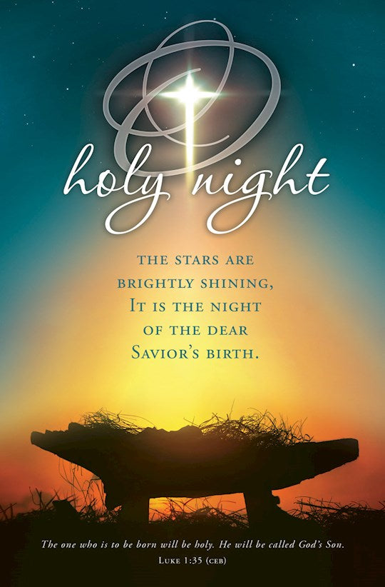 Bulletin-Christmas-O Holy Night Luke 1:35 CEB (Pack Of 100)