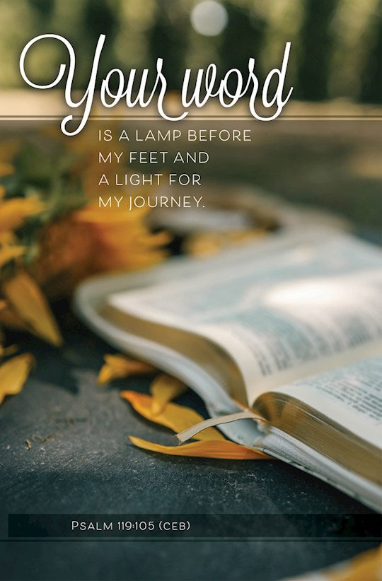 Bulletin-General-Fall-Your Word Is A Lamp Before My Feet Ps 119:105 CEB (Pack Of 100)