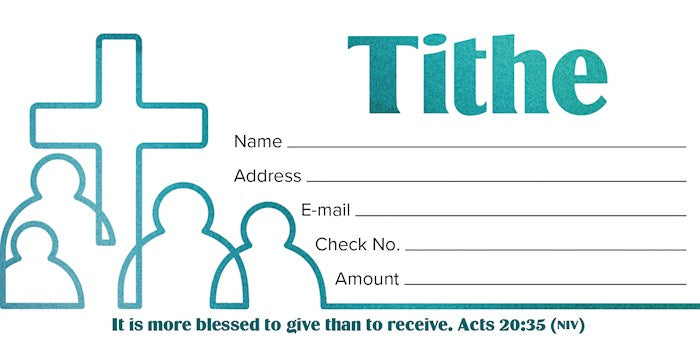 Value Offering Envelope-Tithe Acts 20:35 NIV (Pack Of 100)