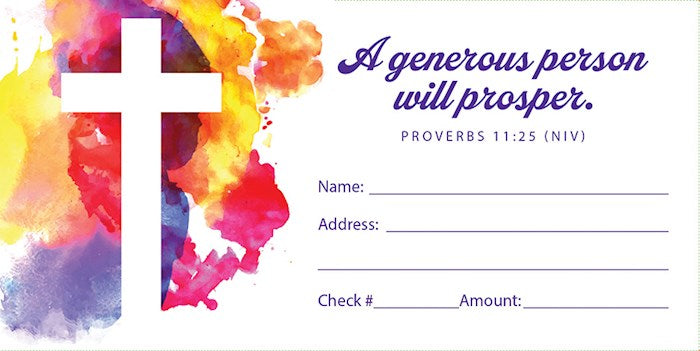 Value Offering Envelope-Tithe Prov 11:25 NIV (Pack Of 100)