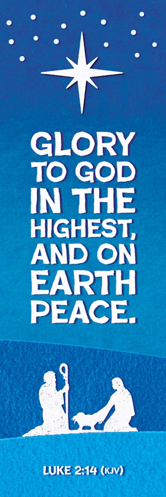 Bookmarks-Kids-Christmas-Glory To God Luke 2:14 KJV (Pack Of 25)