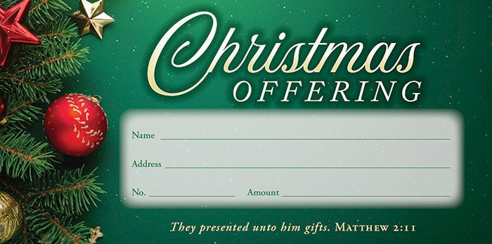 Offering Envelope-Christmas-Christmas Offering  KJV (Pack Of 100)
