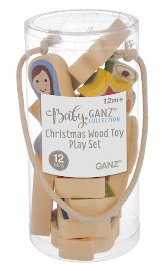 Figurine-Nativity Wood Toy Play Set (12 pc. set)